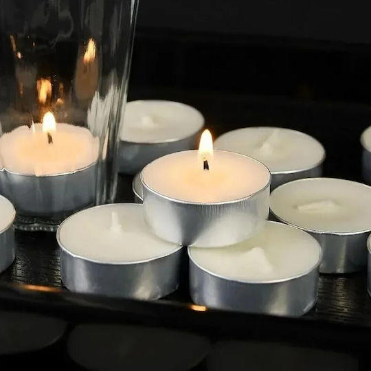Tealights Candles In White Colour Up To 4 Hours Duration 50 Pieces
