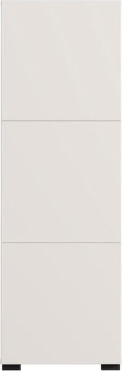 Wall Living Room Display Cabinet from MDF with Glass & Lighting Cashmere 39x35x117cm