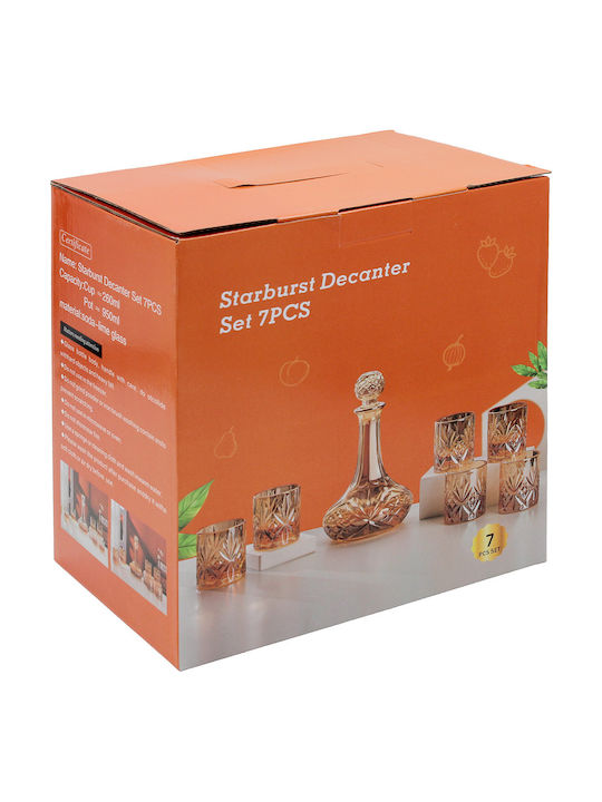 Keskor Keskor Glas Dekanter Servieren Whiskey mit Verschluss und Gläsern 950ml 7 Stück