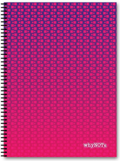 WhyNote Spiral Ruled A4 Notebook 2 Subjects Pattern (Miscellaneous Designs)