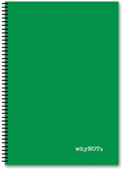 WhyNote Spiral Ruled B5 Notebook 3 Subjects Colors (Miscellaneous Designs)