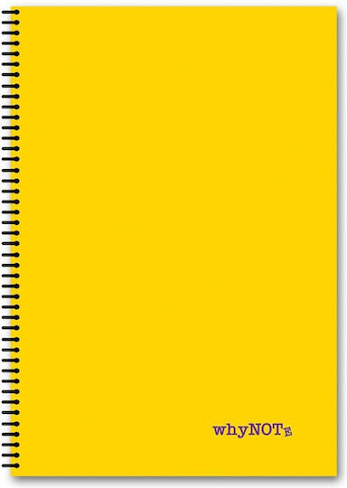 WhyNote Spiral Ruled B5 Notebook 3 Subjects Colors (Miscellaneous Designs)