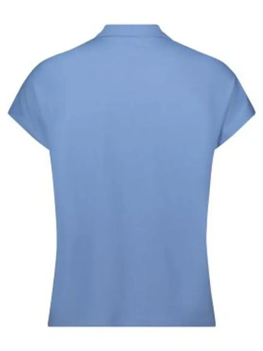 Women's Short Sleeve Blue Blouse