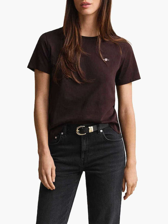 Damen Bluse Baumwolle mit Spaghetti-Träger Geprüft Braun