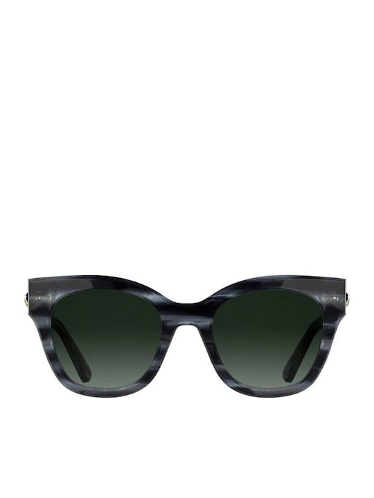 Longchamp Longchamp Damen Sonnenbrille mit Grauem Horn umrandetem Rahmen und Grüner Verlaufsfarbe Linse LO0791 036
