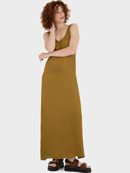 Sommer Maxi Damenkleid Olive