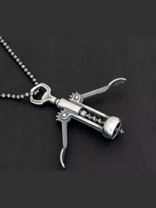 Medaillon Für Herren Handgefertigt Silber 925 Kordel Kunstleder 55cm