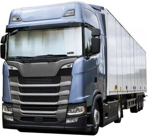 Lampa Windshield Interior Sun Shade Truck Deluxe Series XXL Matte Black 90 x 240 cm Top Thermal Shield Dashboard Protection Truck Cabin 1 Pc L.6682.6 Lampa L6682.6