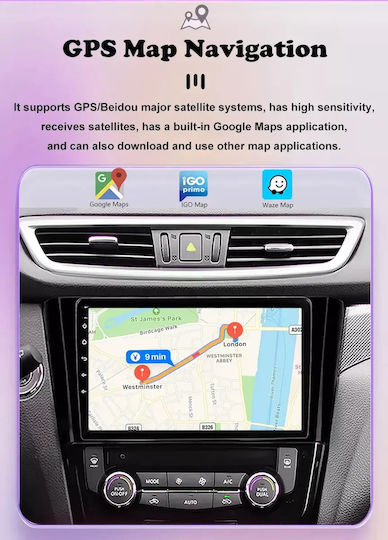 Hyper Car Audio System for Ford Focus 2007 (Bluetooth/USB/WiFi/GPS/Apple CarPlay/Android Auto) with 9" Touch Screen