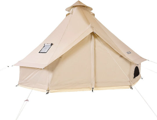 Vevor Oxford Bell Σκηνή Camping Teepee Αποθήκευσης Μπεζ 4 Εποχών για 3 Άτομα 300x300x220εκ.