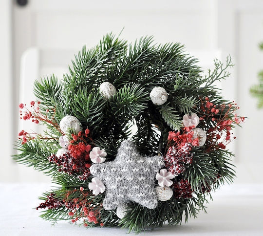 dpCraft Weihnachtskranz Dekoratives Zweigstelle Länge 11cm 6 Stück Rot