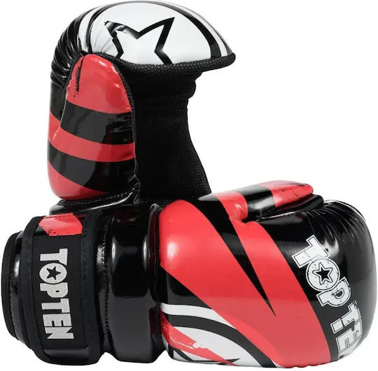 Top Ten Pointfighter 21659.XS.Blue.White Leather Boxing Gloves for Competition