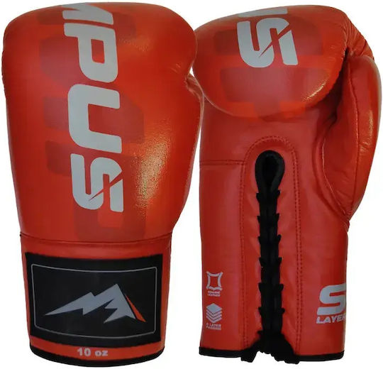 Olympus Sport 401035L.8oz.White Boxing Gloves Leather For Competition White