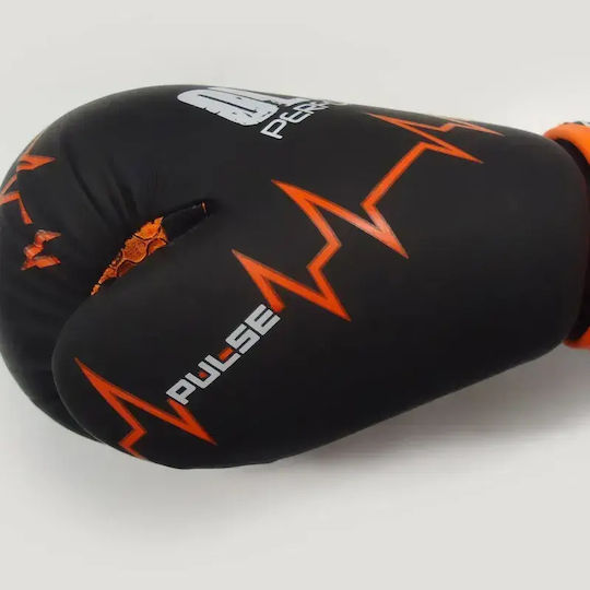 Olympus Sport Pulse Matt 4038193.6oz.Black.Green Boxing Gloves from Synthetic Leather for Competition Black