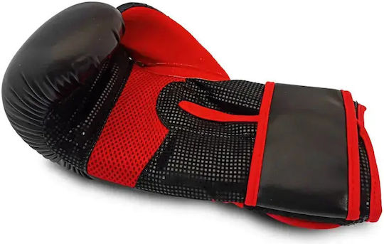 Olympus Sport 401017.10oz.Black.Gray Boxing Gloves from Synthetic Leather for Competition Black