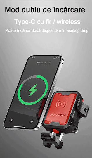 Motowolf Motorcycle Phone Mount with Adjustable Arm for the Handlebar