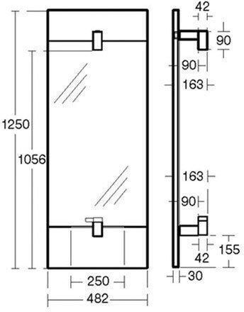 Ideal Standard N1070AA Καθρέπτης Ασημί