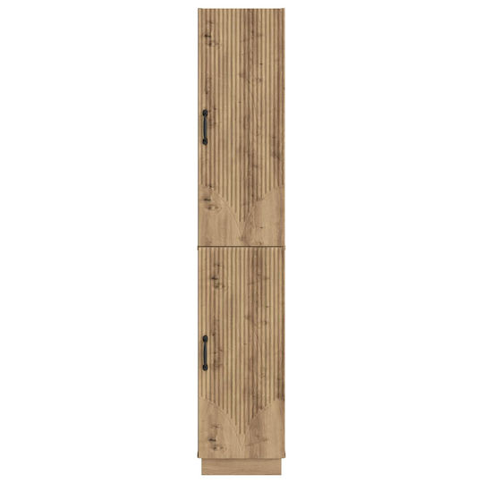 vidaXL Badezimmer-Säulenschrank Wandhängeschrank Eiche
