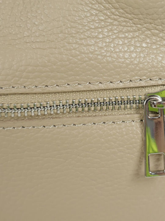 Passaggio Leder Damen Schultertasche Taupe