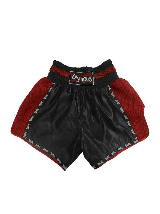 Olympus Sport Boxershorts Thai Satin Hybrid Side Split Schwarz Blau