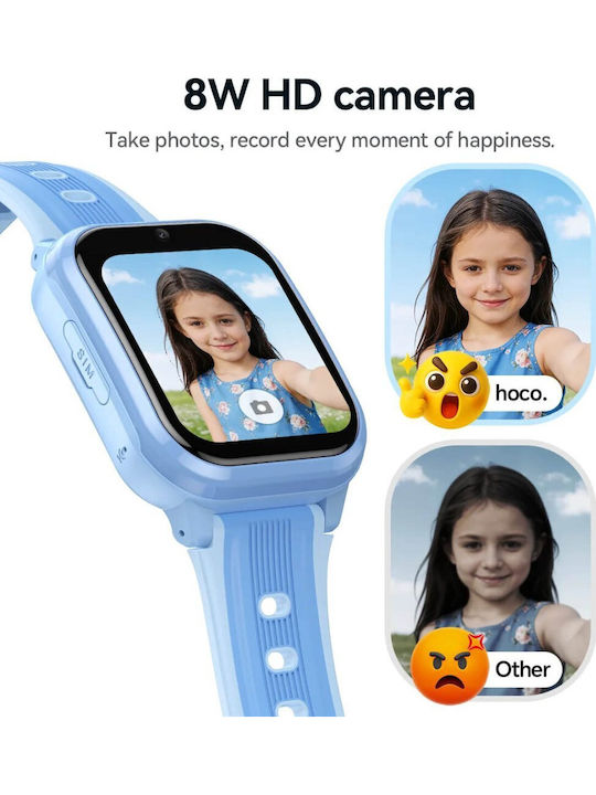 Hoco Kids' Smartwatch 4G with GPS & Camera Black