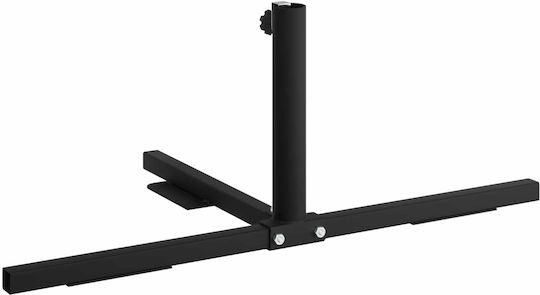 vidaXL Klappbarer Schirmständer Metallisch Schwarz 80x45x31cm