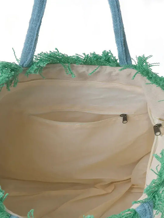 Ble Resort Collection Текстилна Плажна Чанта Бежова