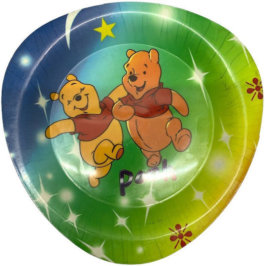 Комплект Плочи Winnie Pooh Hello Kitty 3 Бройки Меламин Триъгълна Извита Форма Многоцветен 20 Х 20 См