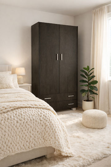 Δίφυλλη Ντουλάπα 85x50x180cm Wenge Δίφυλλη Ντουλάπα 85x50x180cm Wenge