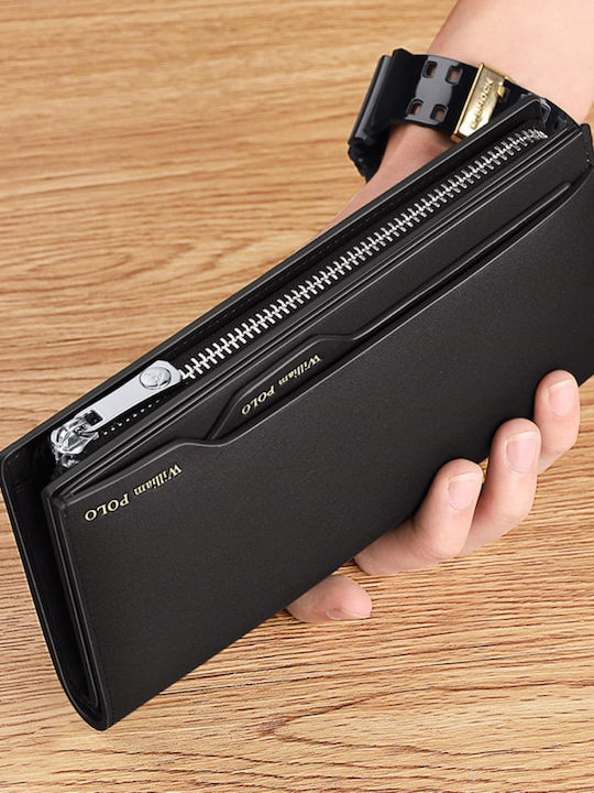Leder Herrenbrieftasche Schwarz