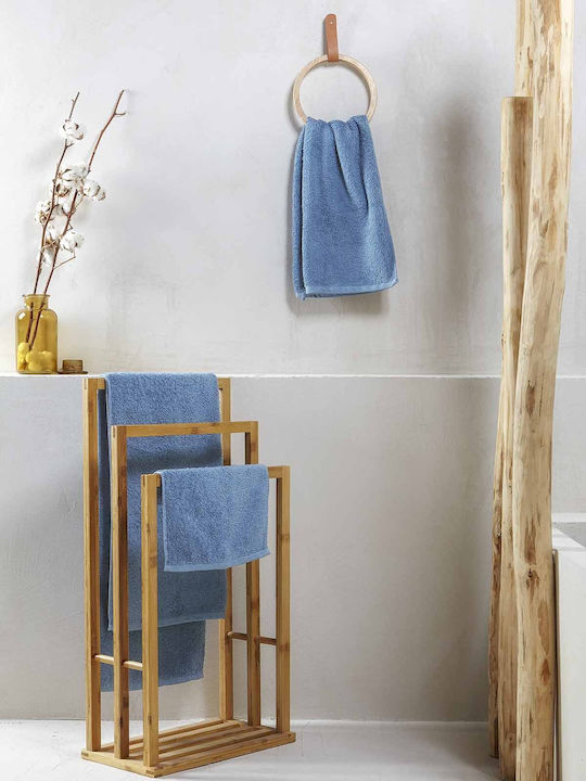 Peiraiki Patraiki Bath Towels Set 3 pcs Blue Weight 440gsm