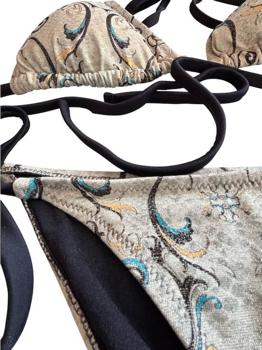 Set Bikini Τριγωνάκι με Αφαιρούμενη Ενίσχυση & Brazil Ζακάρ