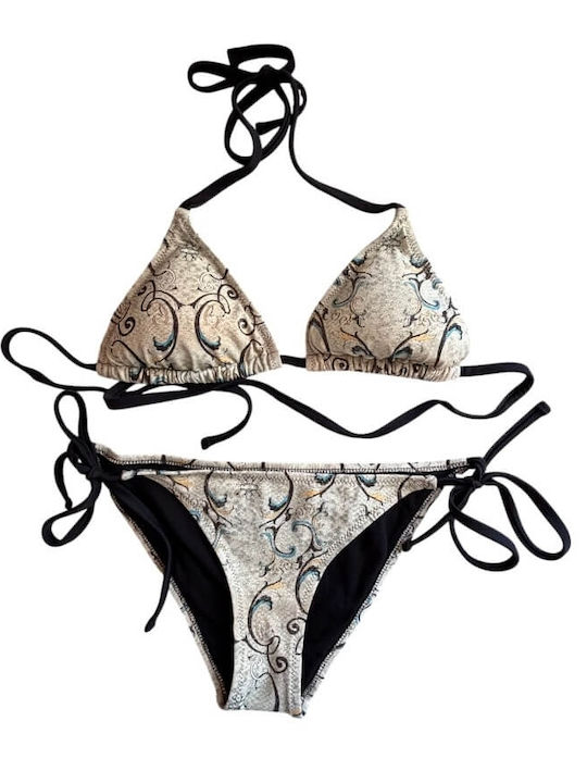Set Bikini Τριγωνάκι με Αφαιρούμενη Ενίσχυση & Brazil Ζακάρ