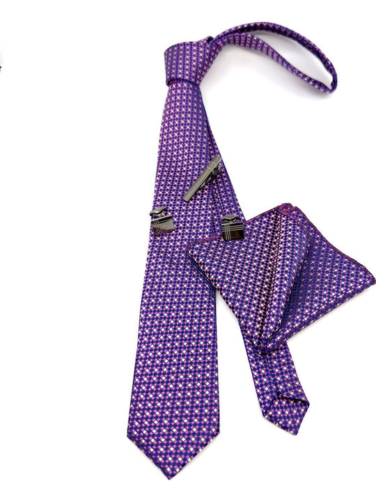 Legend Accessories Legend Accessories Herren Krawatte Mit Gedrucktem Muster In Flieder Farbe