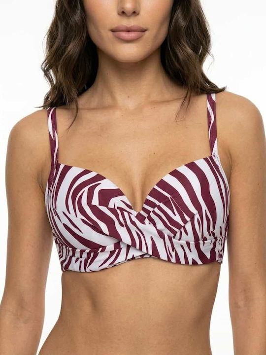 Set Bikini Animal Print Μπορντό