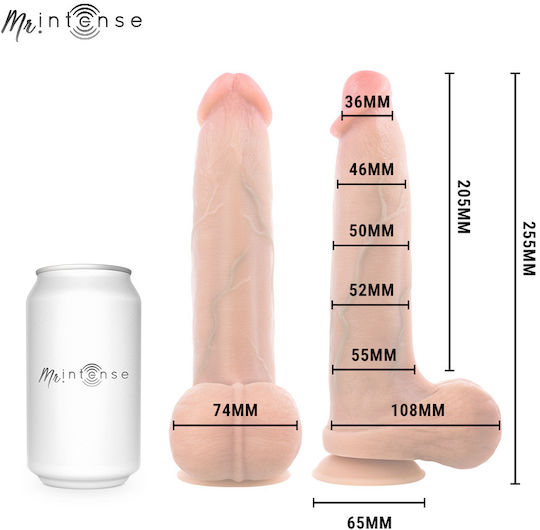 Intense Realistic Dildo with Scrotum and Suction Cup Flesh
