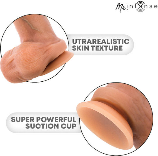 Intense Ρεαλιστικό Dildo με Όρχεις και Βεντούζα Flesh