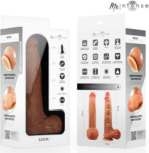 Intense Ρεαλιστικό Dildo με Όρχεις και Βεντούζα Flesh