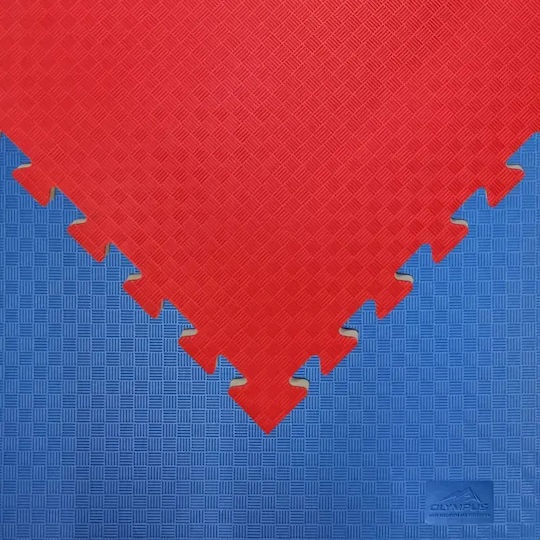 Olympus Sport Gym Puzzle Mat Double Sided Red/Blue 50x50x2.5cm 1pc