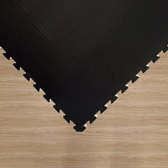 Olympus Sport Δάπεδο Παζλ Γυμναστηρίου Μαύρο 100x100x2.5cm 1τμχ