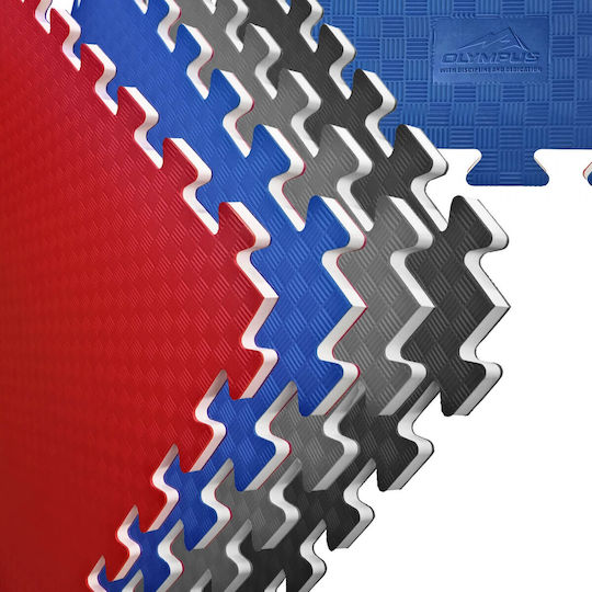 Olympus Sport Gym Puzzle Mat Double Sided Red/Blue 108x108x2.5cm 1pc