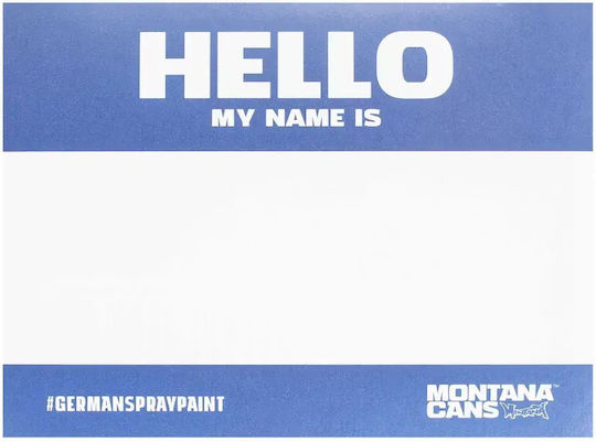 Montana Cans Hallo Mein Name Ist... Notebook Etiketten 100Stücke