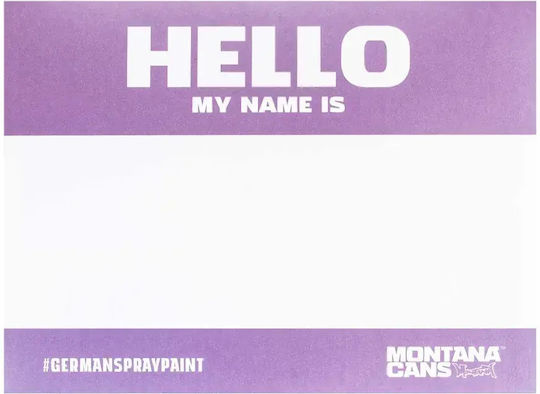 Montana Cans Hallo Mein Name Ist... Notebook Etiketten 100Stücke