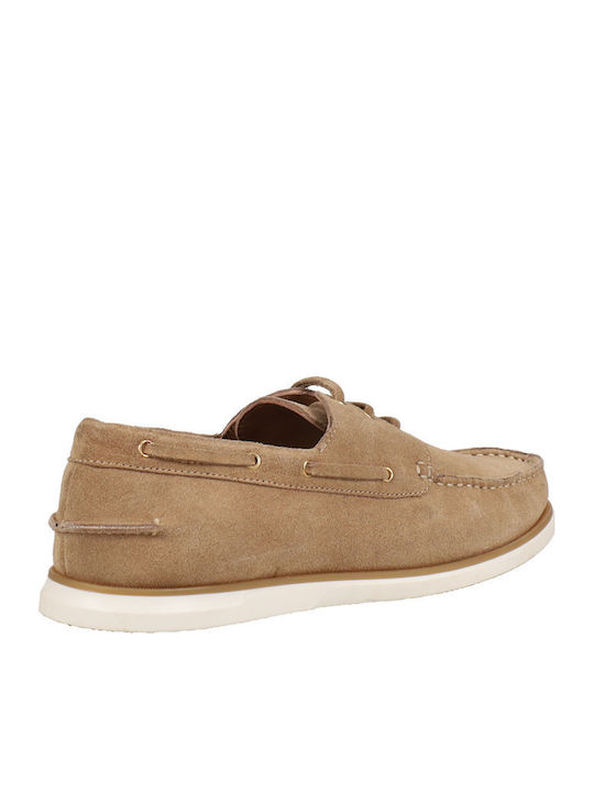 Δερμάτινα Ανδρικά Boat Shoes σε Μπεζ Χρώμα
