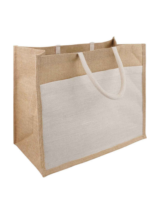 vidaXL Cotton Shopping Bag in White Colour