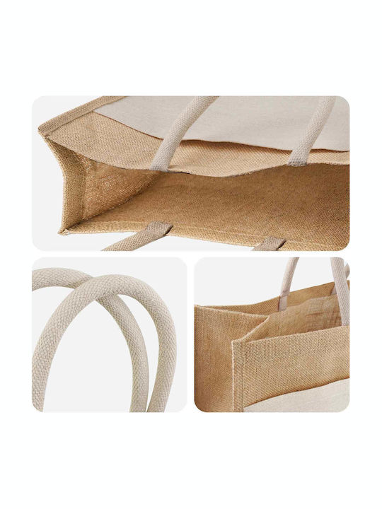 vidaXL Cotton Shopping Bag in White Colour
