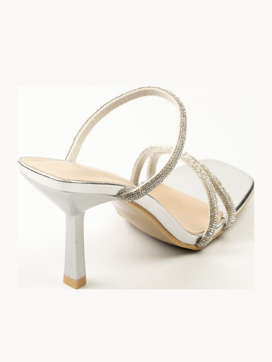 Sandals with Strass Silver