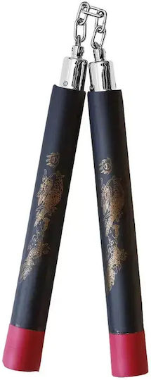 Nunchaku Kette Afrolex Drache Schwarz Rot