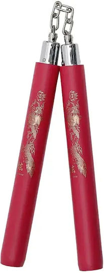 Nunchaku Kette Afrolex Drache Schwarz Rot