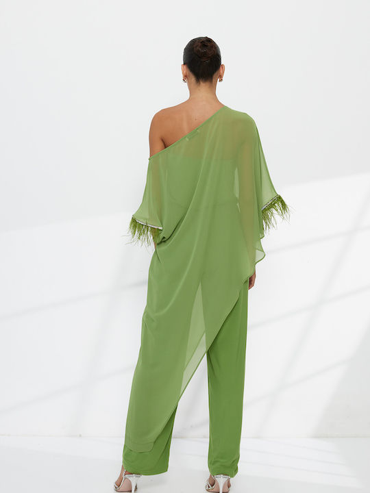Damen Jumpsuit Asymmetrisch